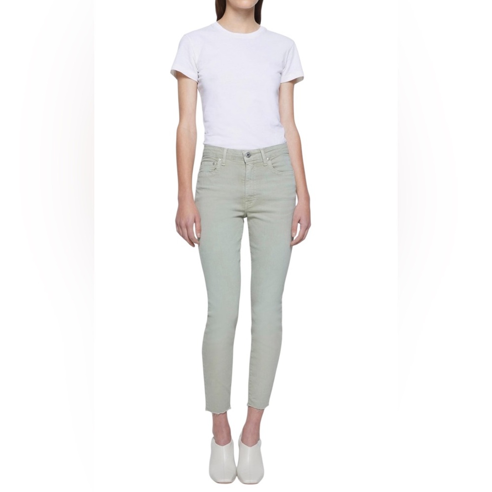 *NWOT* Jonathan Simkhai Mid-Rise Frayed Ankle Length Costa Skinny Denim Jeans